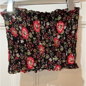 Flower Rose Strapless Top